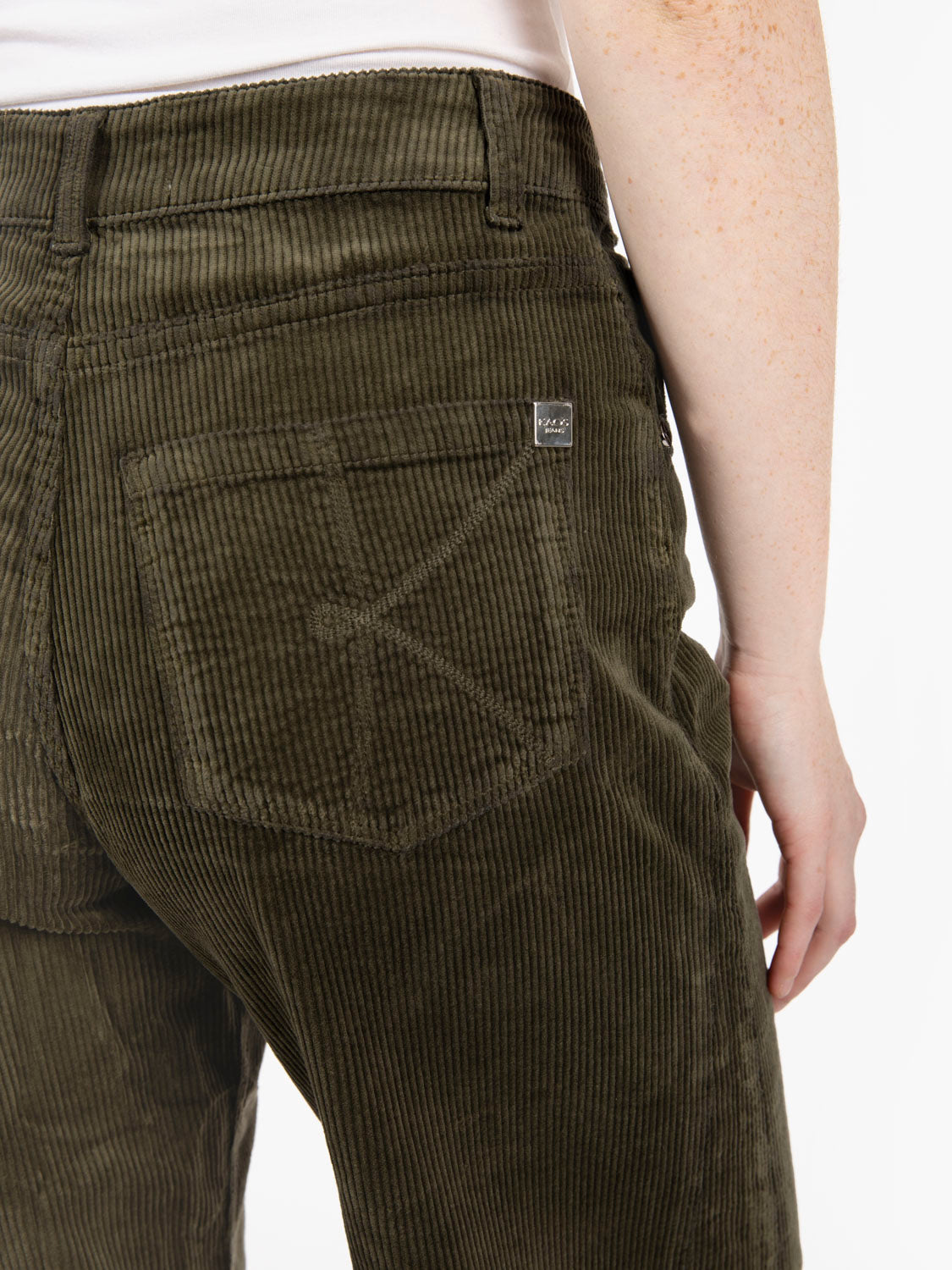 Military velvet palazzo trousers