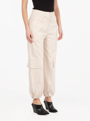 KAOS - Pantaloni cargo con elastico ecru