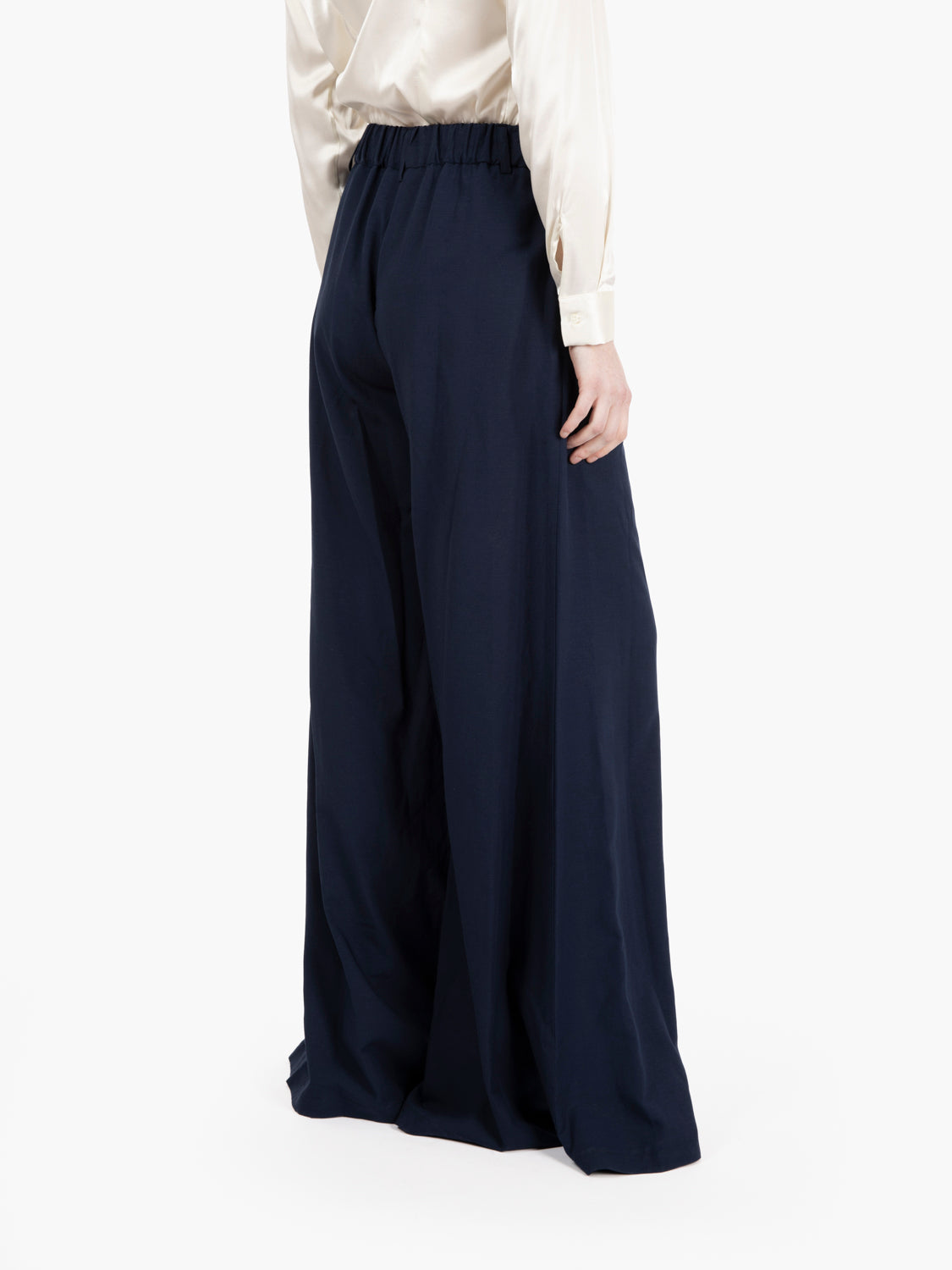Pantaloni con vita elastica blu