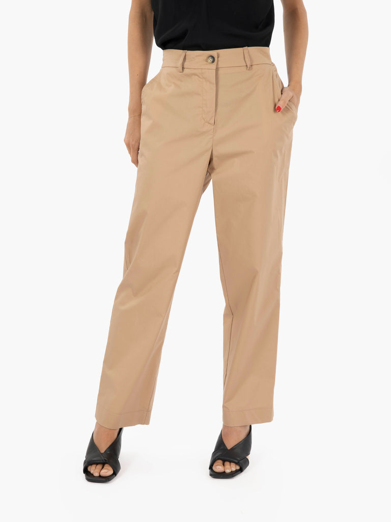 KAOS - Pantaloni in cotone cammello