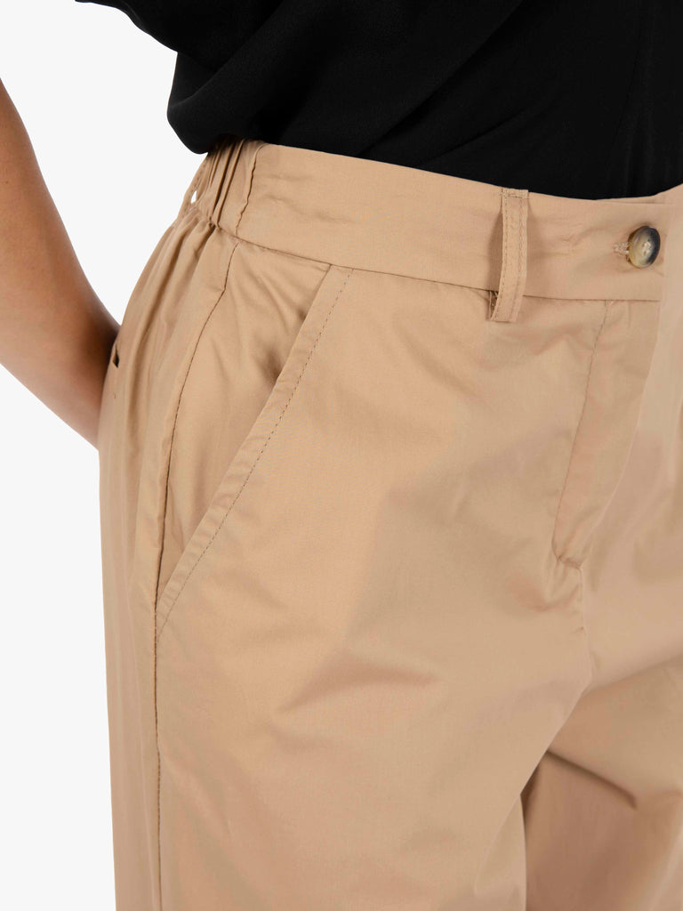 KAOS - Pantaloni in cotone cammello