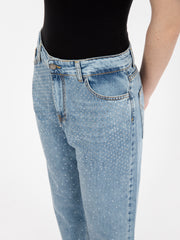 KAOS - Pantaloni jeans strass blu