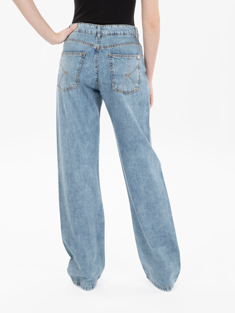 KAOS - Pantaloni jeans strass blu