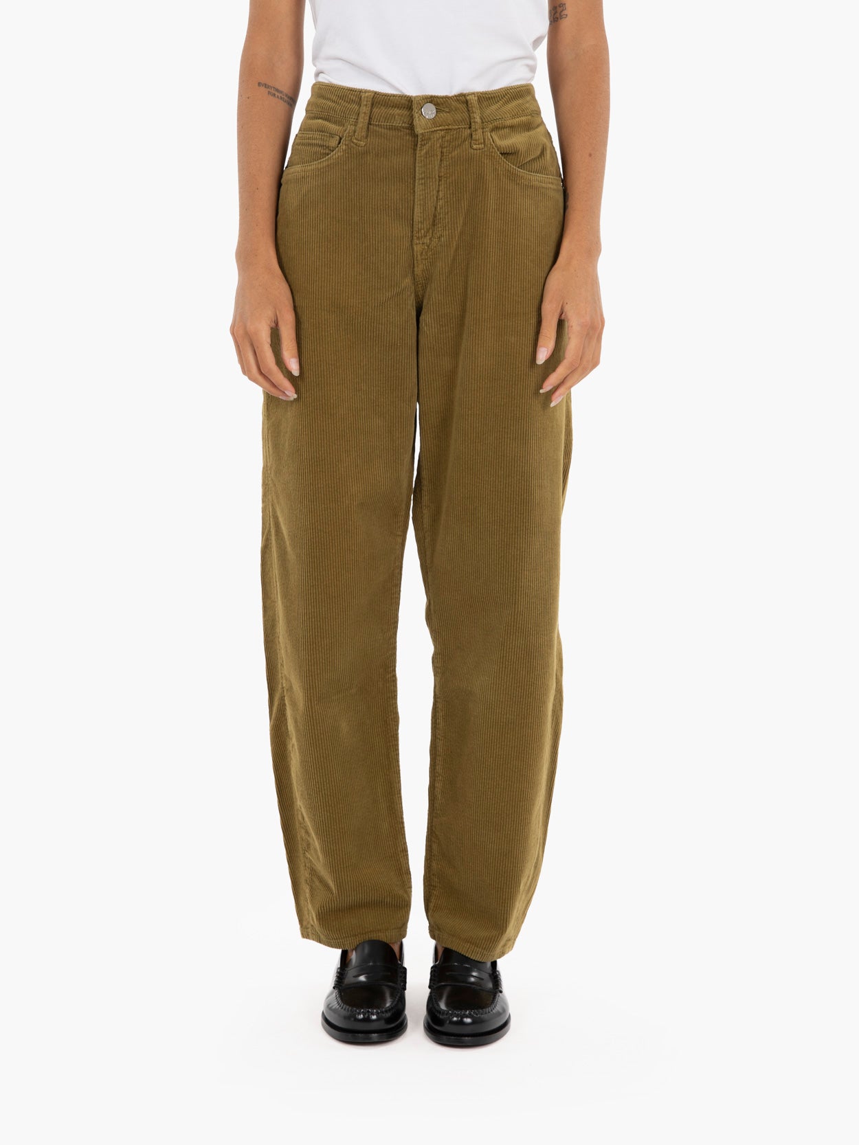 Oil velvet cigarette trousers