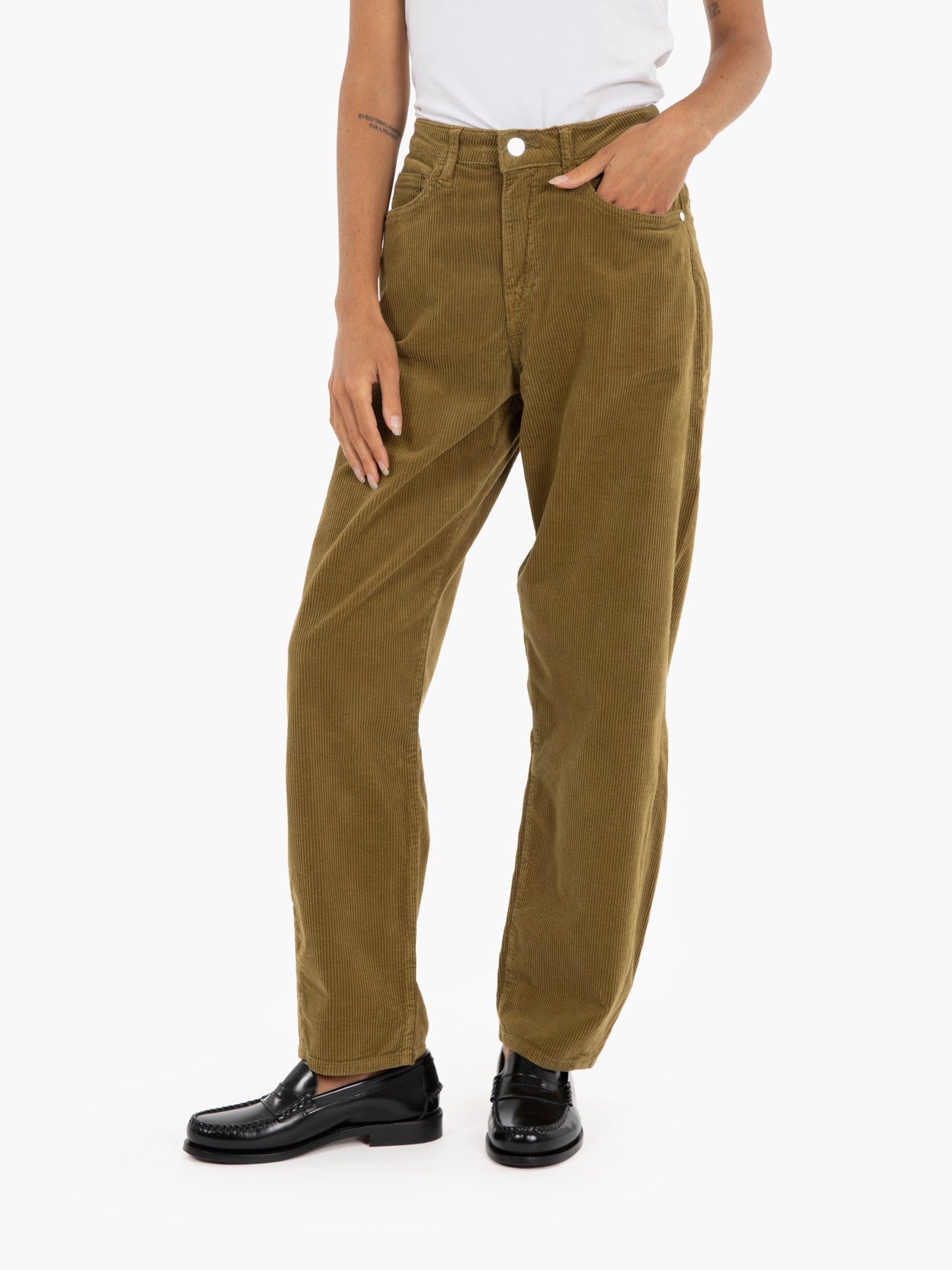 Oil velvet cigarette trousers