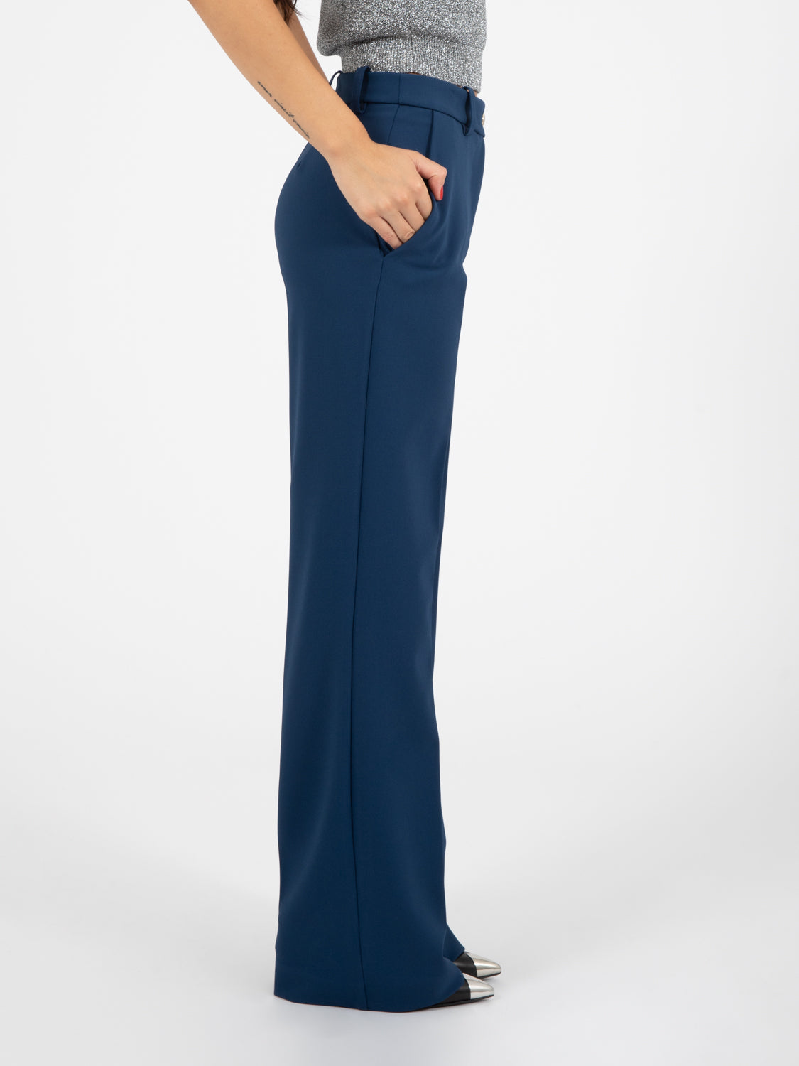 Pantaloni palazzo blu