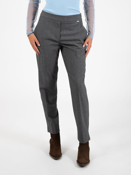 Pantaloni skinny elastico grigio
