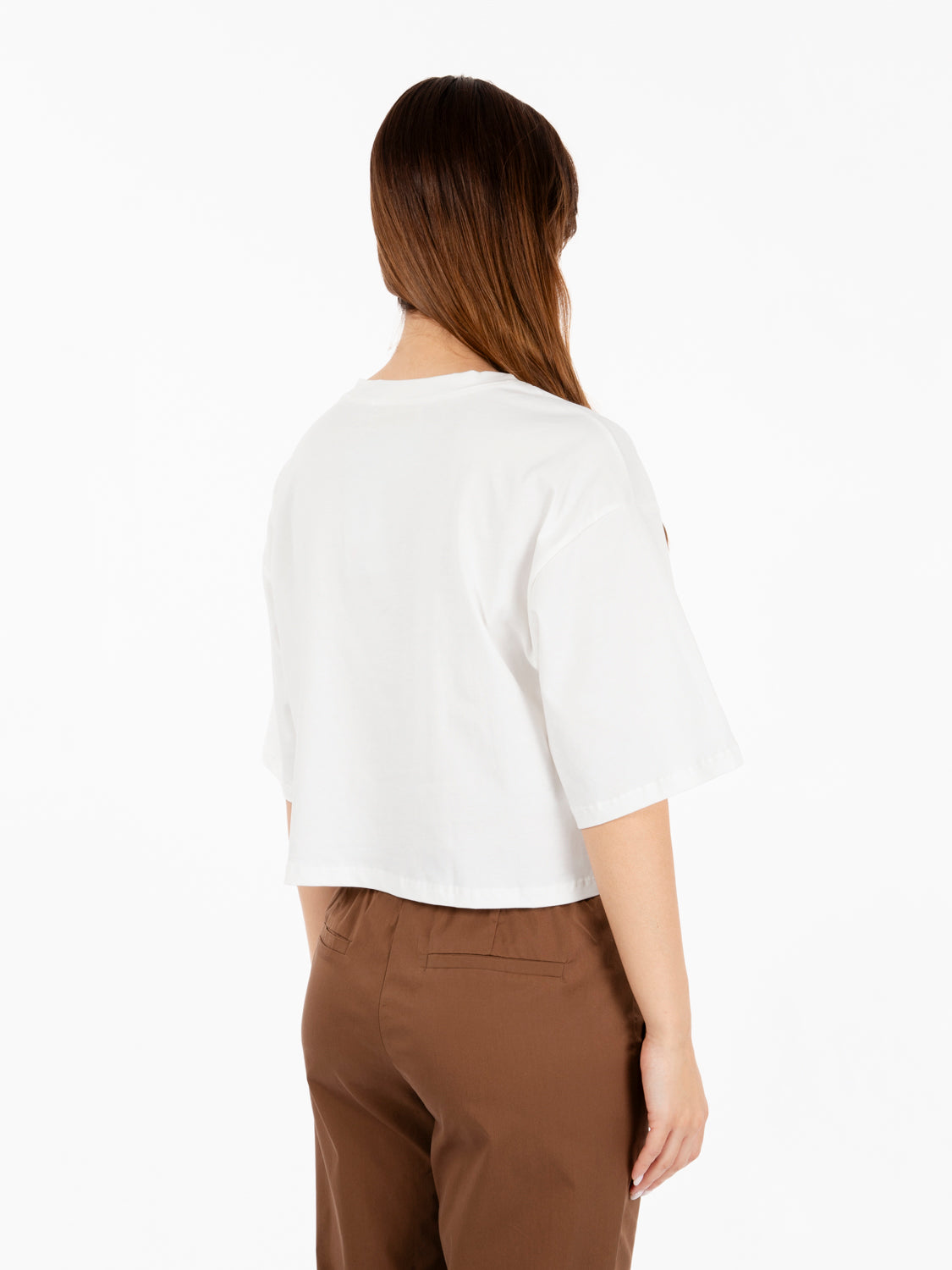 T-shirt con taschino bianco