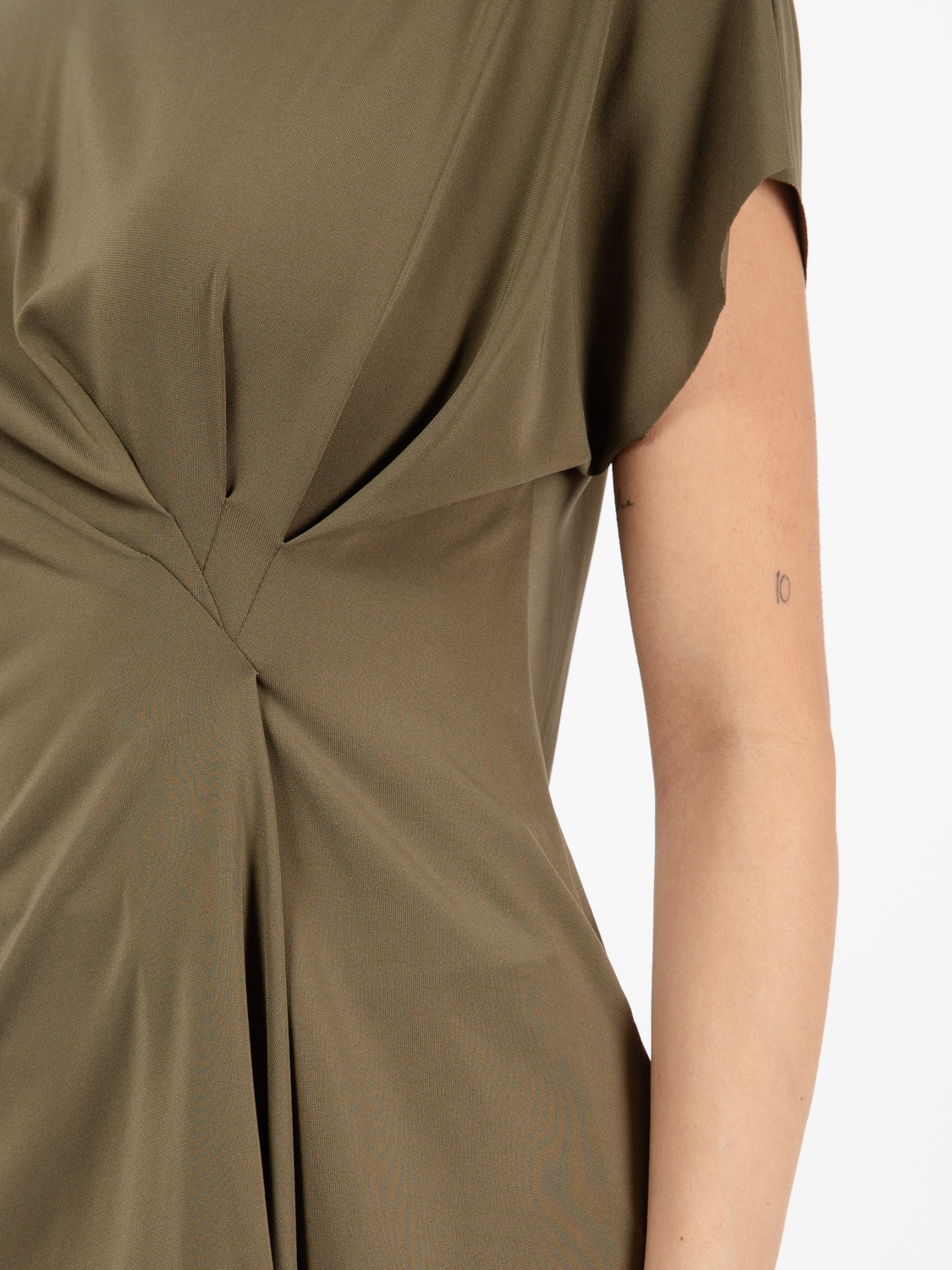 T-shirt drappeggio laterale militare