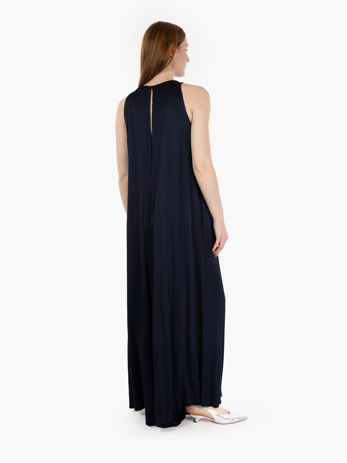 Tuta in viscosa blu