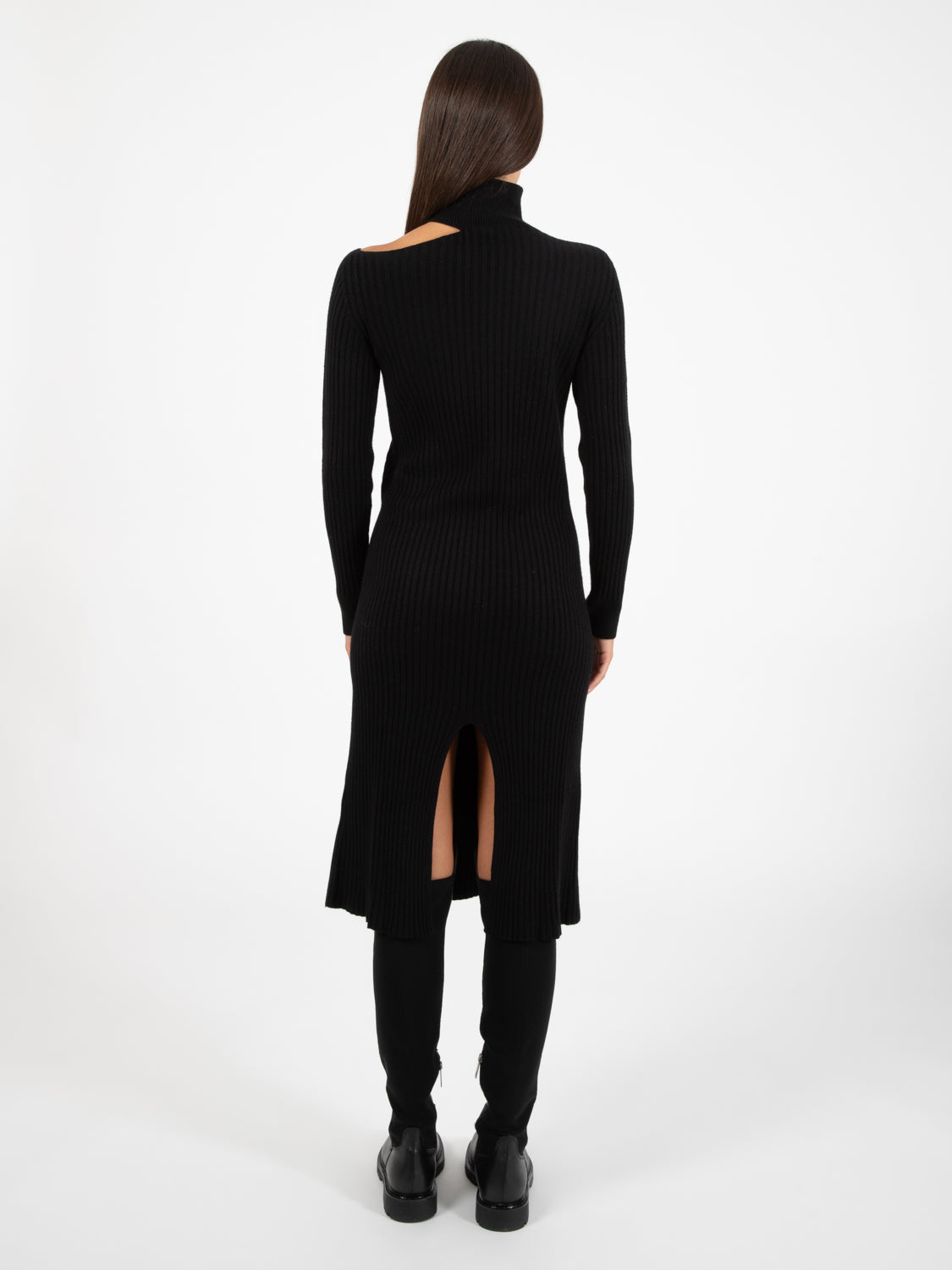 Vestito coste cut-ot nero
