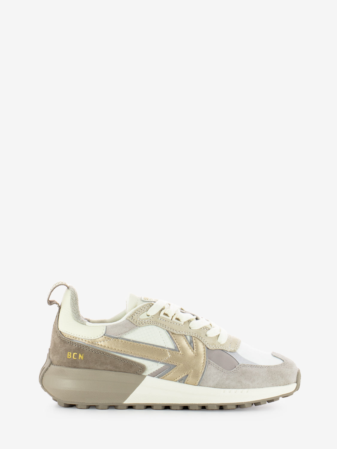 Sneakers Detroit white / gold / beige