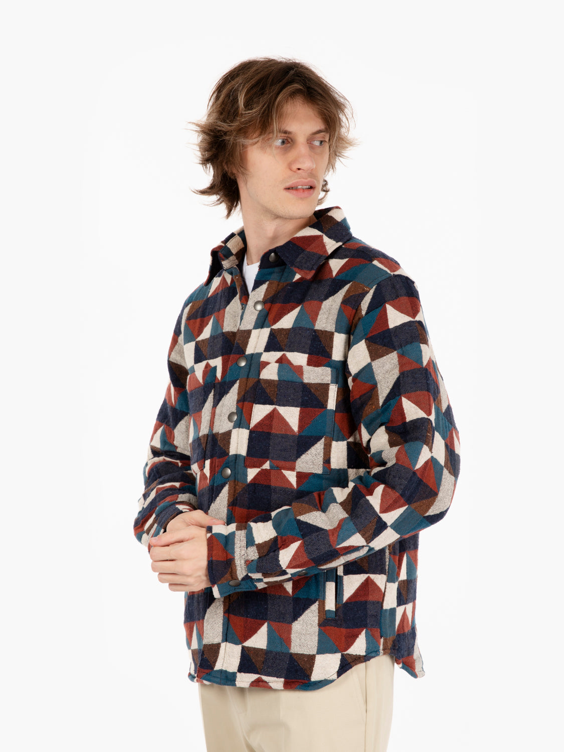 Giacca Woody a fantasia geometrica multicolor