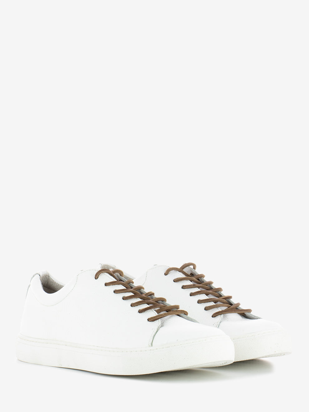 White leather sneakers