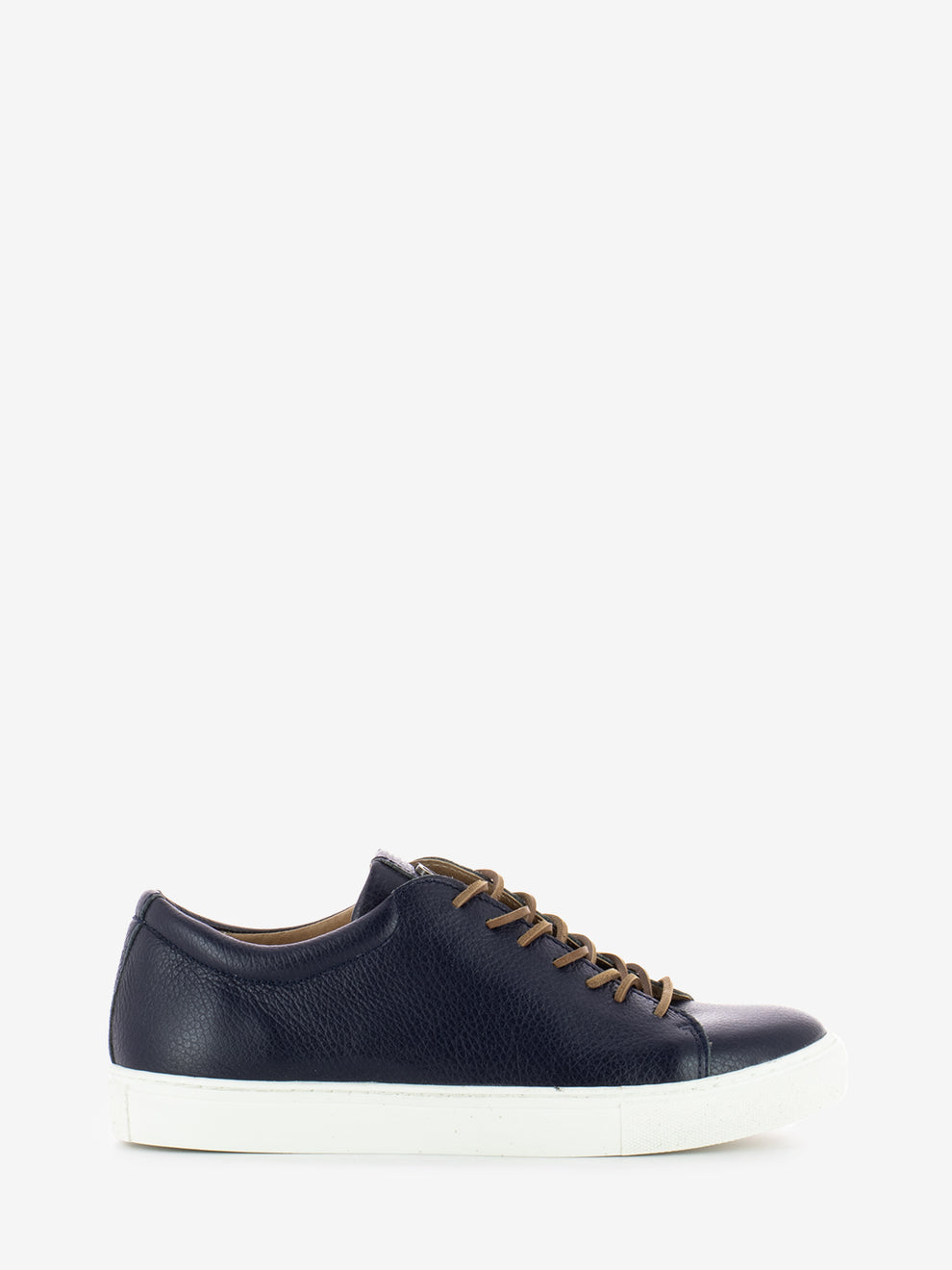 Blue leather sneakers