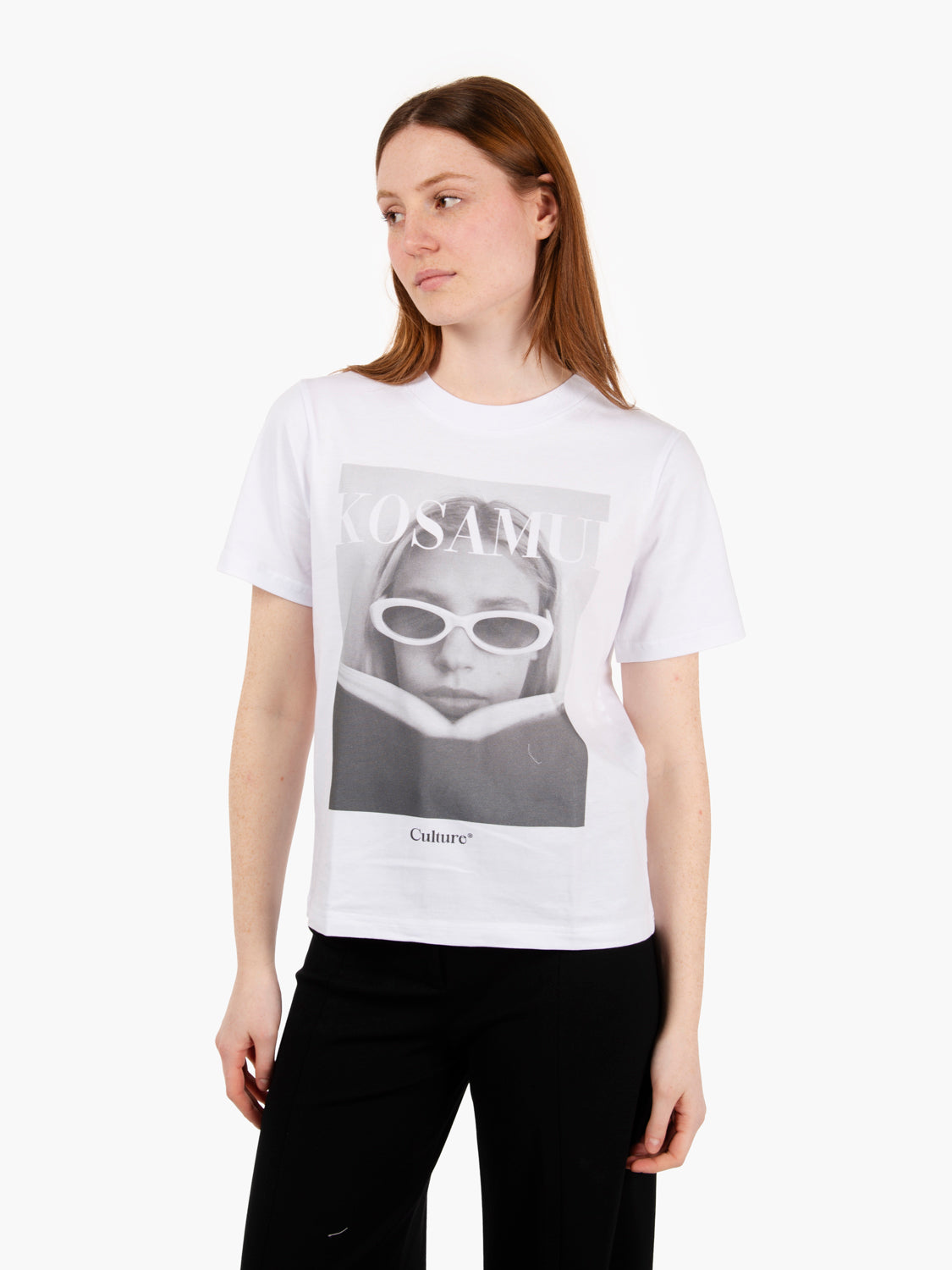 Culture regular fit white t-shirt