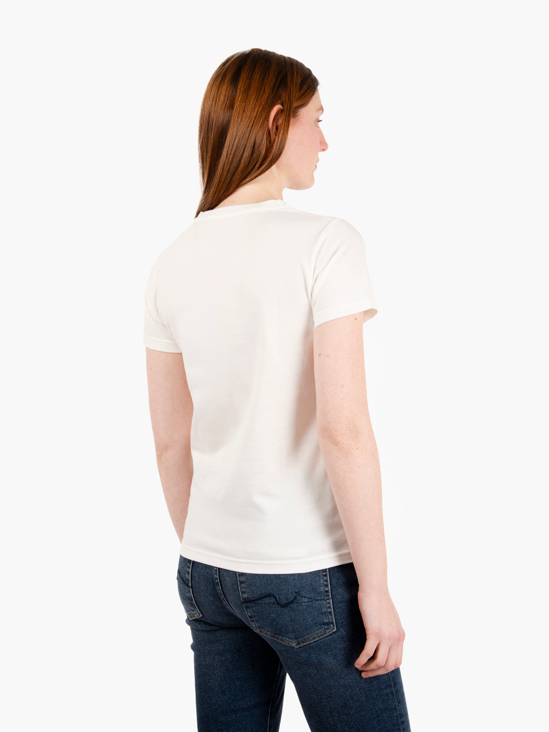 T-shirt Fragmented slim fit crema / multicolor