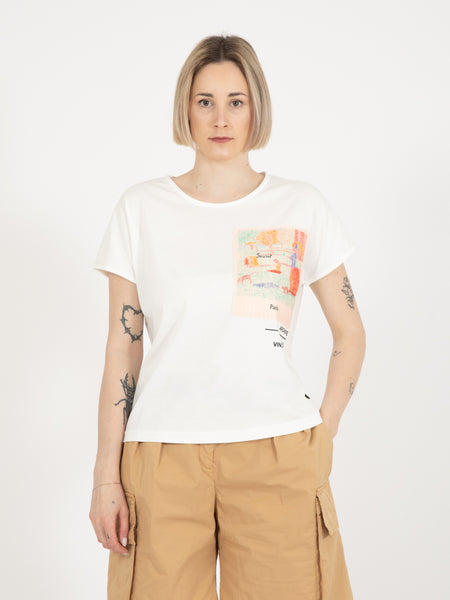 T-shirt Gallery over fit cream