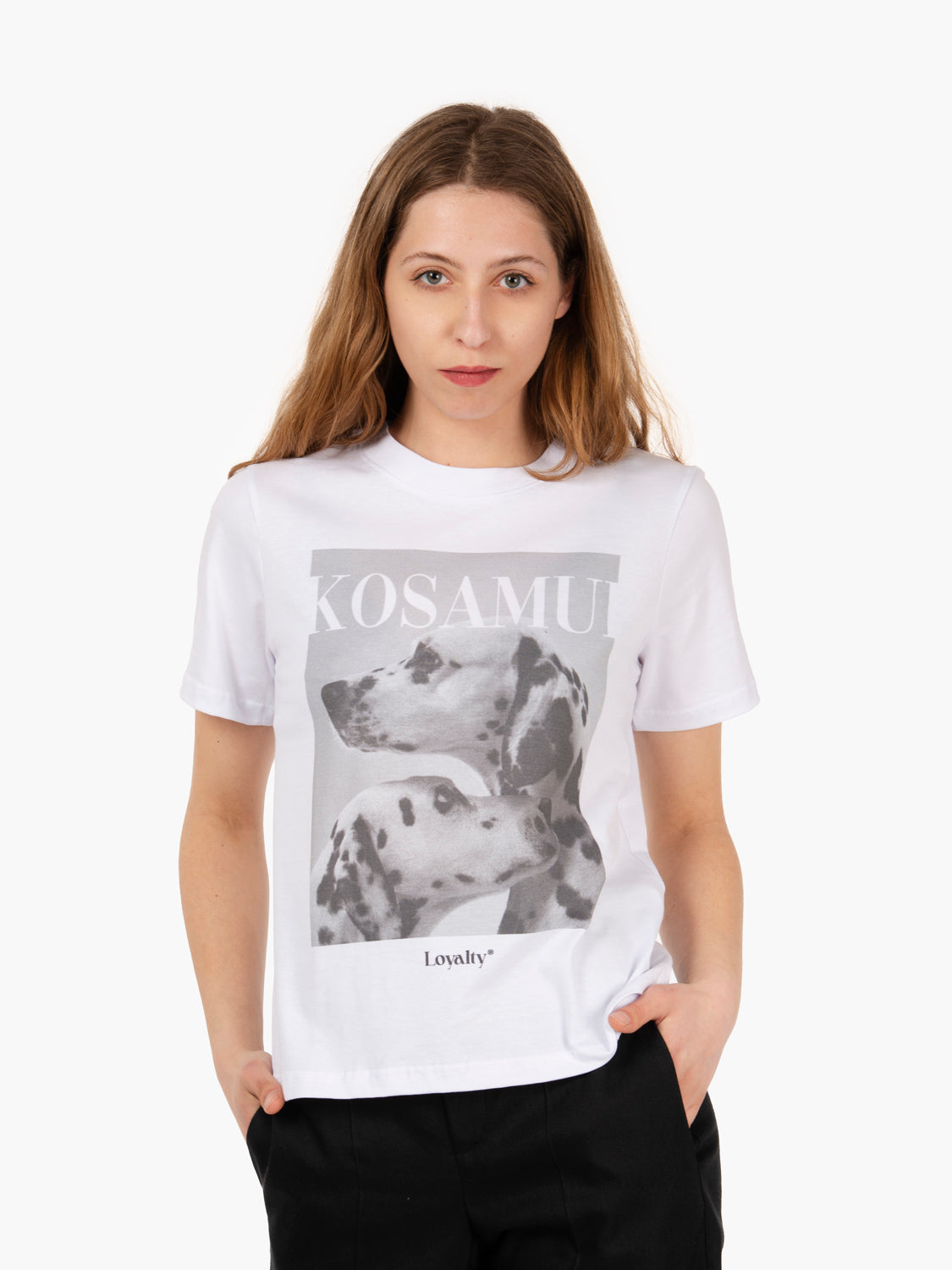 T-shirt Loyalty regular fit bianca