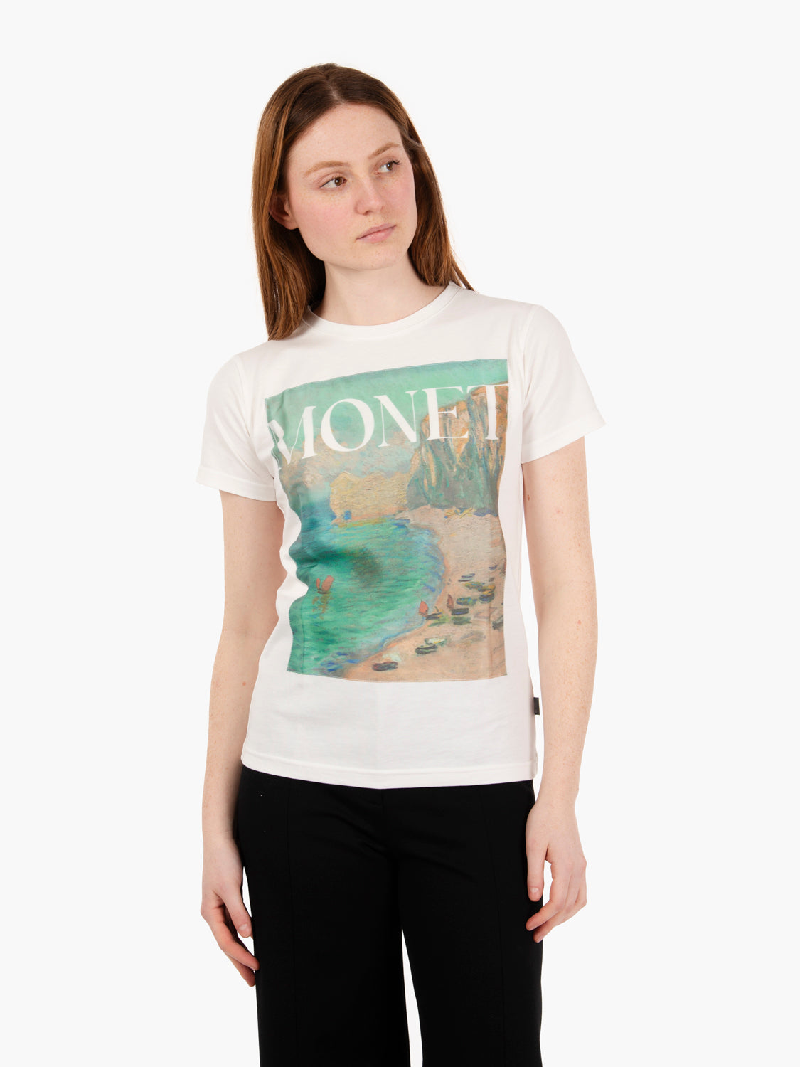 Monart slim fit white / multicolor t-shirt