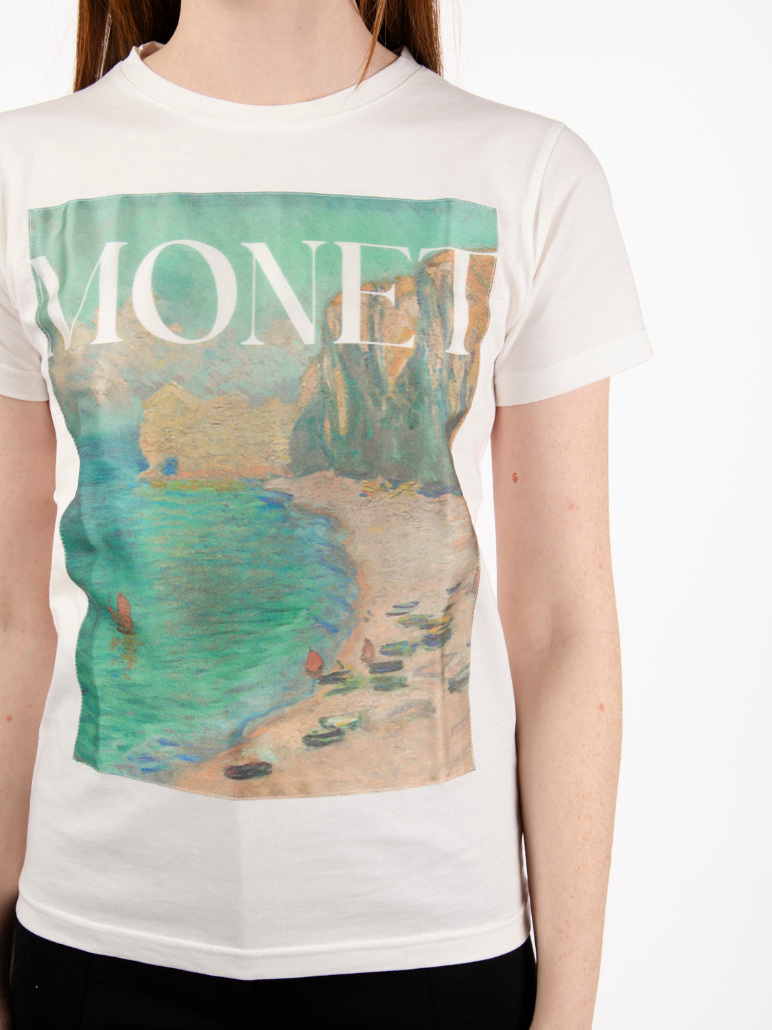 Monart slim fit white / multicolor t-shirt