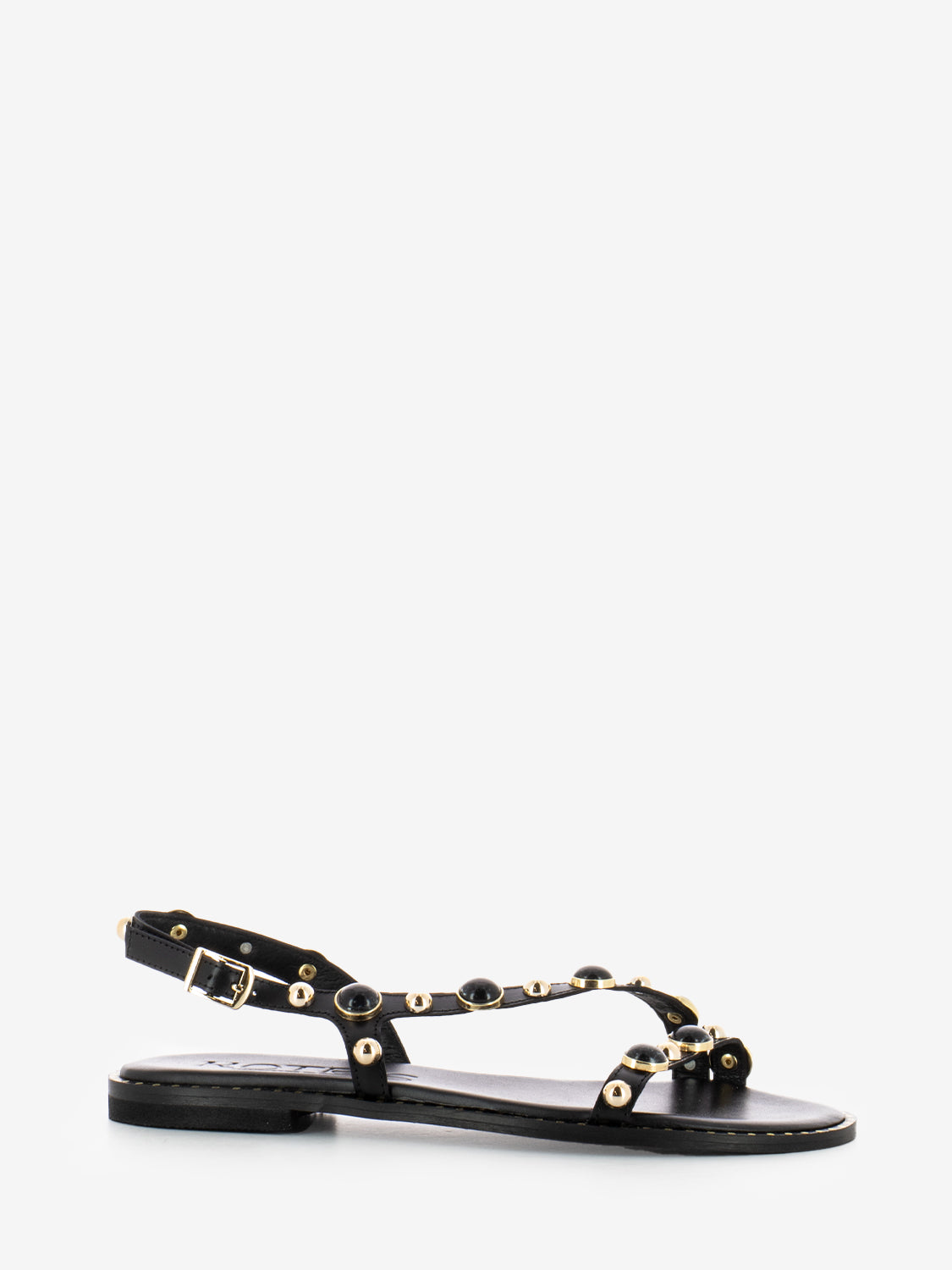 Sandali con pietre nero
