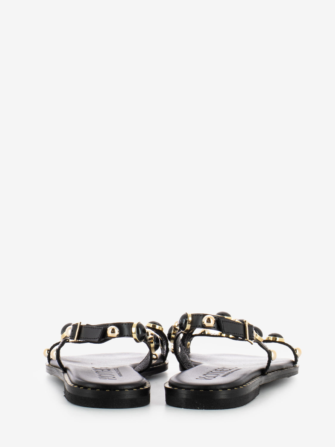 Sandali con pietre nero