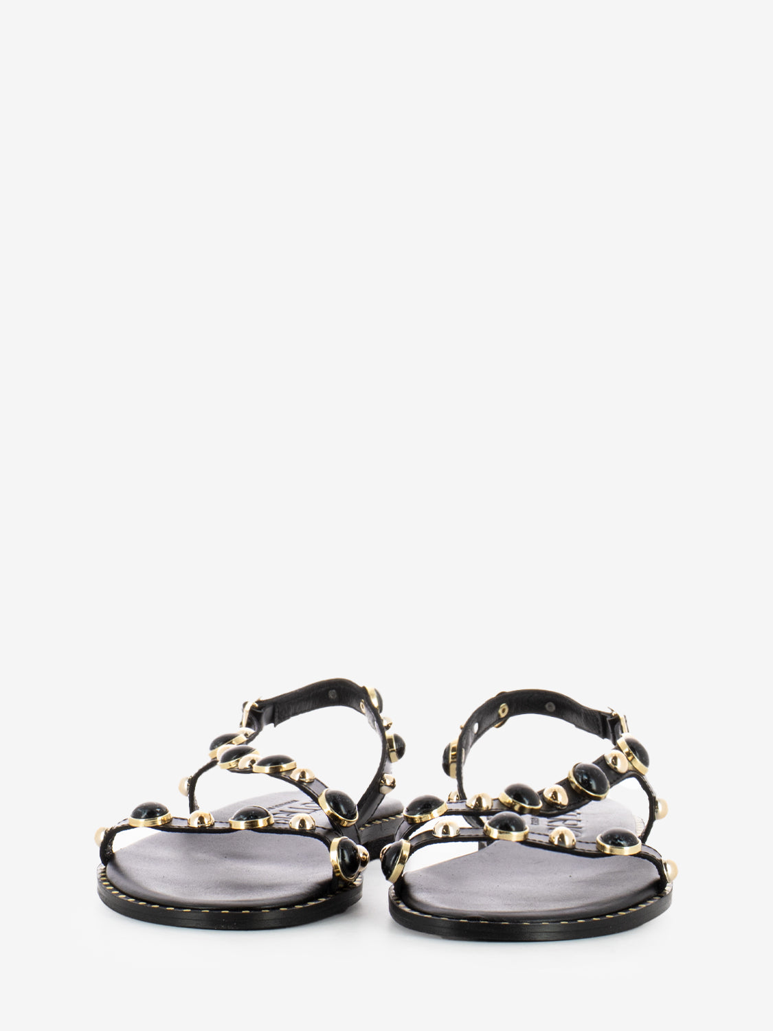 Sandali con pietre nero