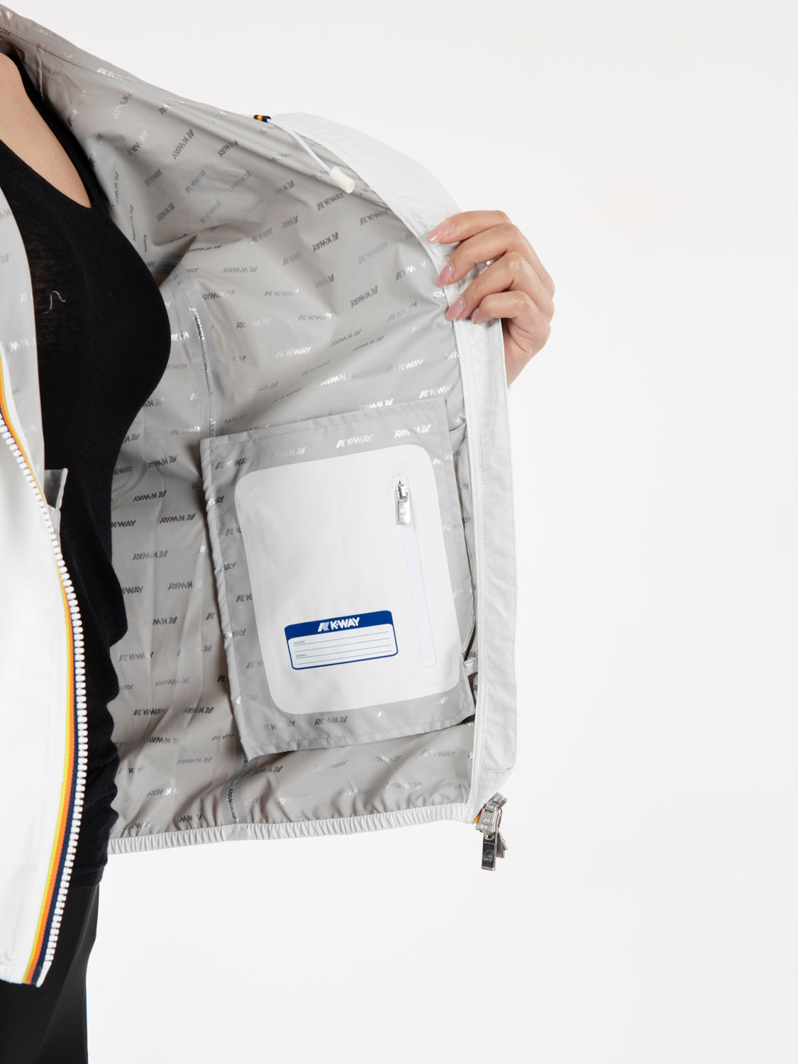 Giacca Lily Eco stretch dot white