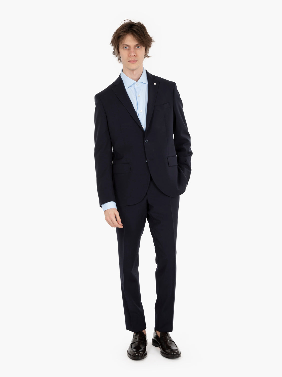 Virgin wool suit 3126 navy