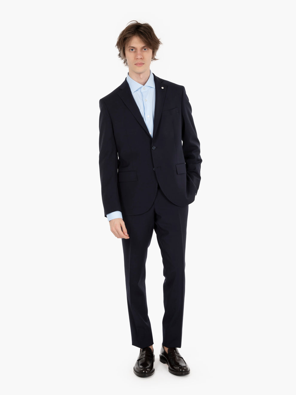Virgin wool suit 3126 navy