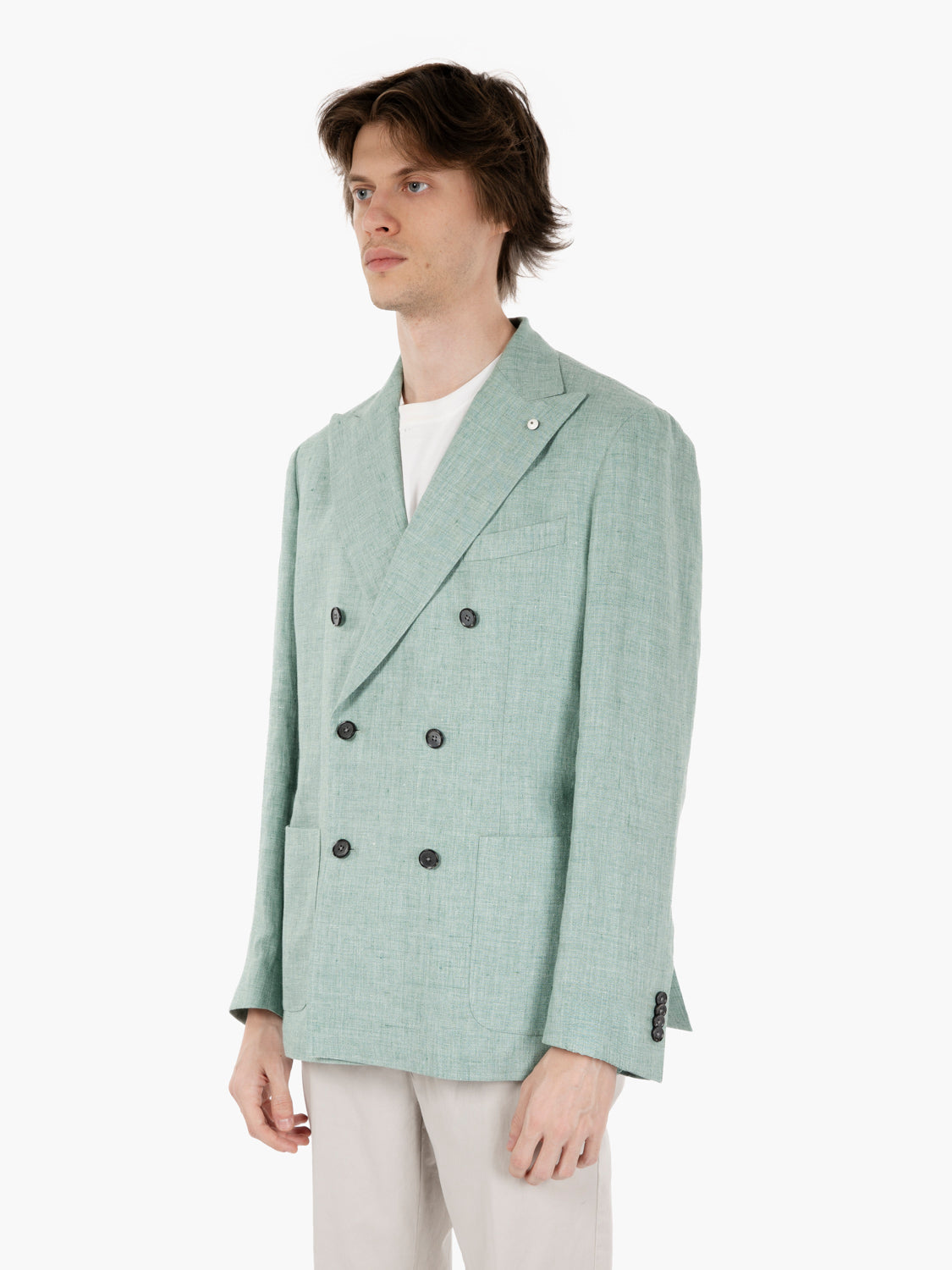 Blazer doppiopetto verde acqua