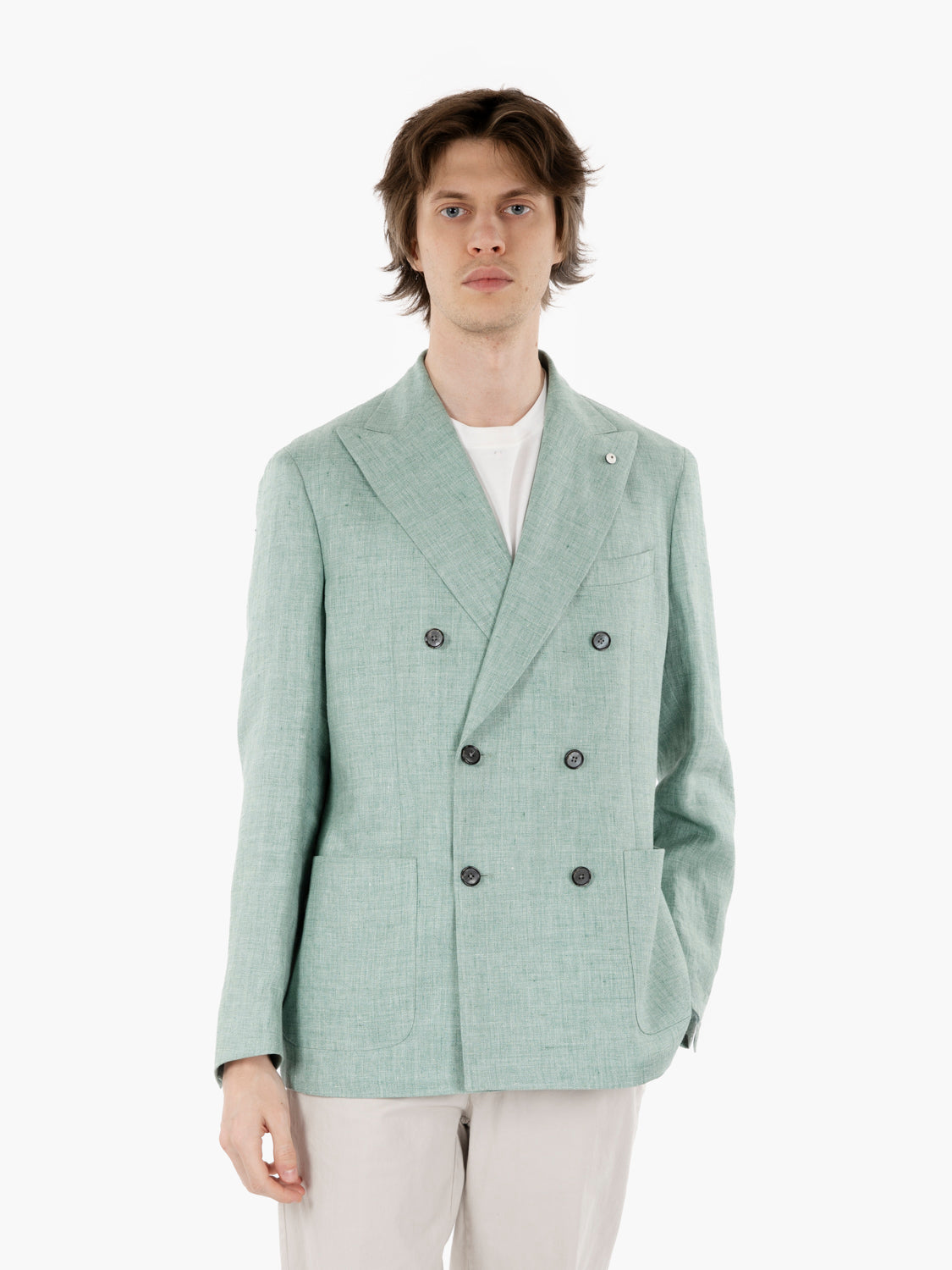 Blazer doppiopetto verde acqua