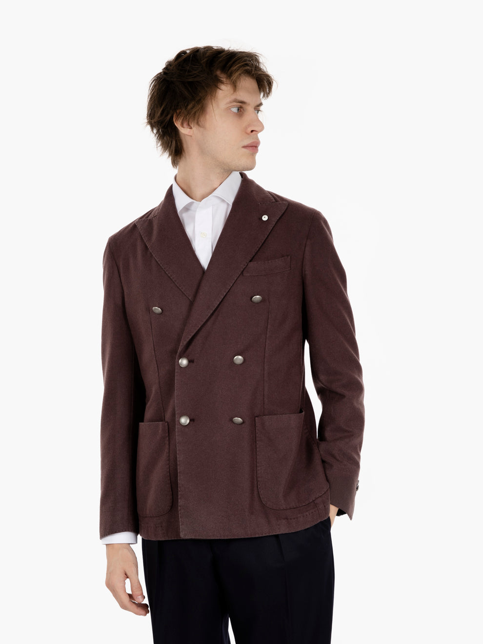 Blazer doppiopetto vinaccia