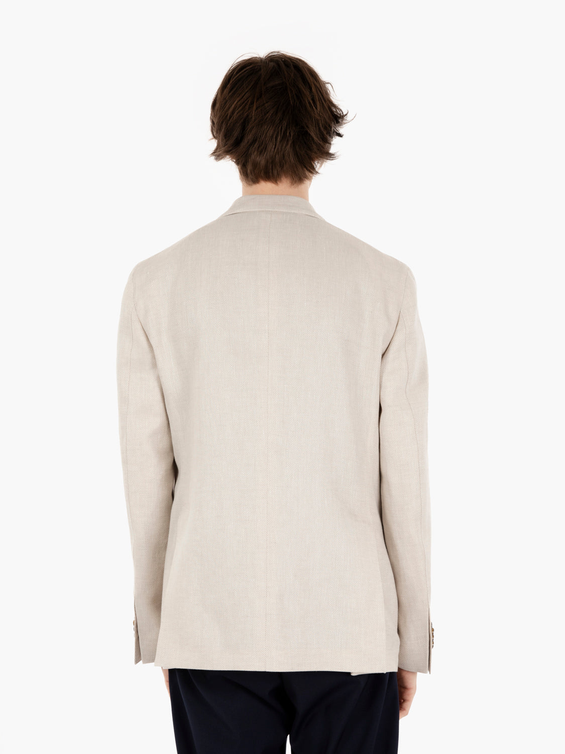 Blazer in twill monopetto beige