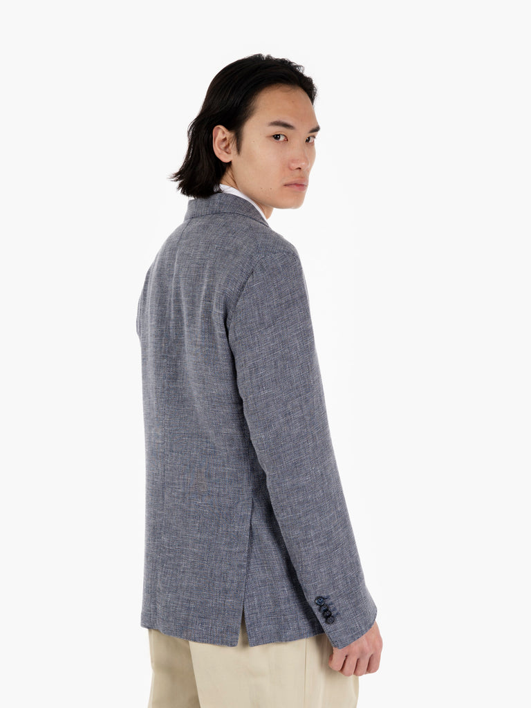 L.B.M. 1911 - Blazer monopetto in jersey blue
