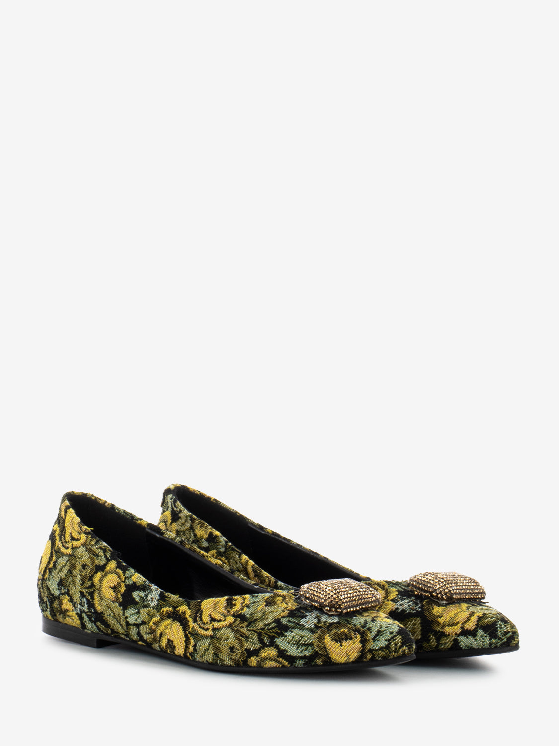 Gobelin jacquard ballerinas County mustard