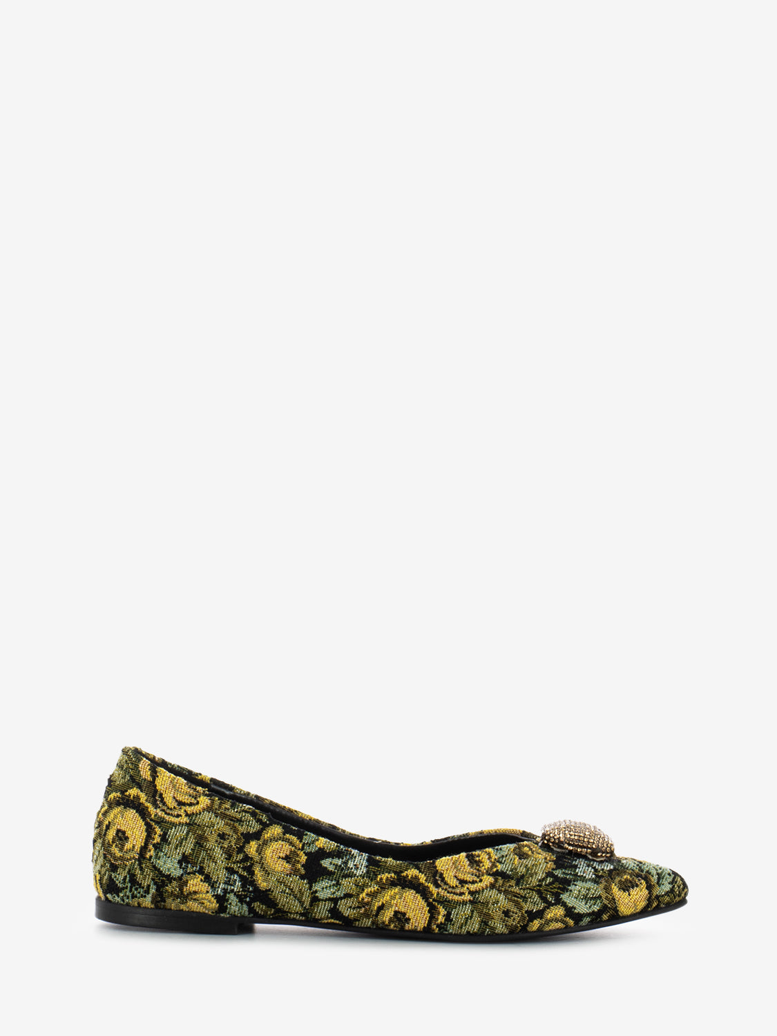 Gobelin jacquard ballerinas County mustard