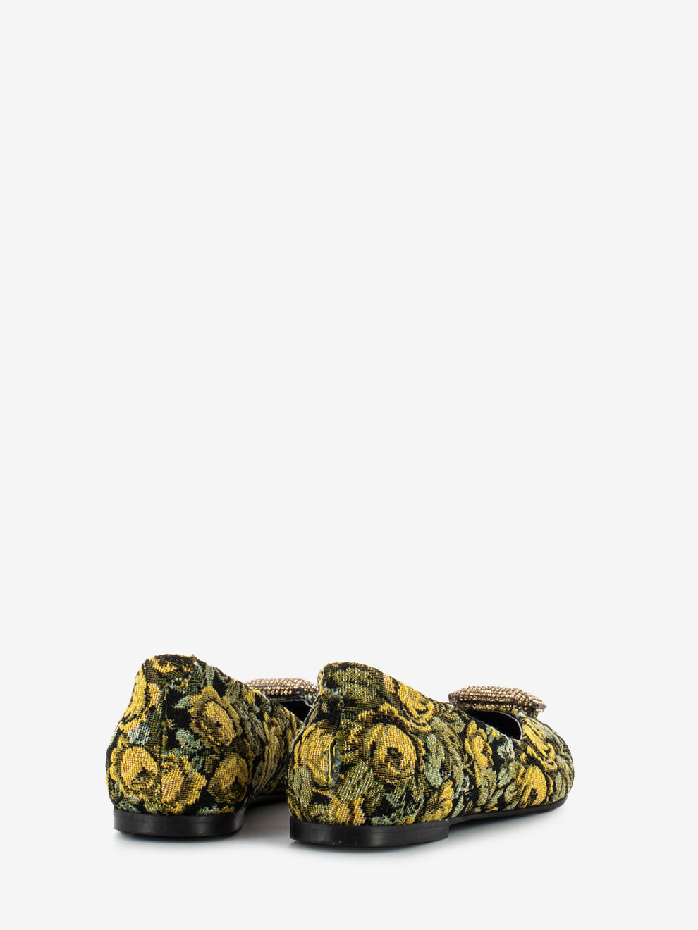 Ballerine gobelin jacquard Contea senape