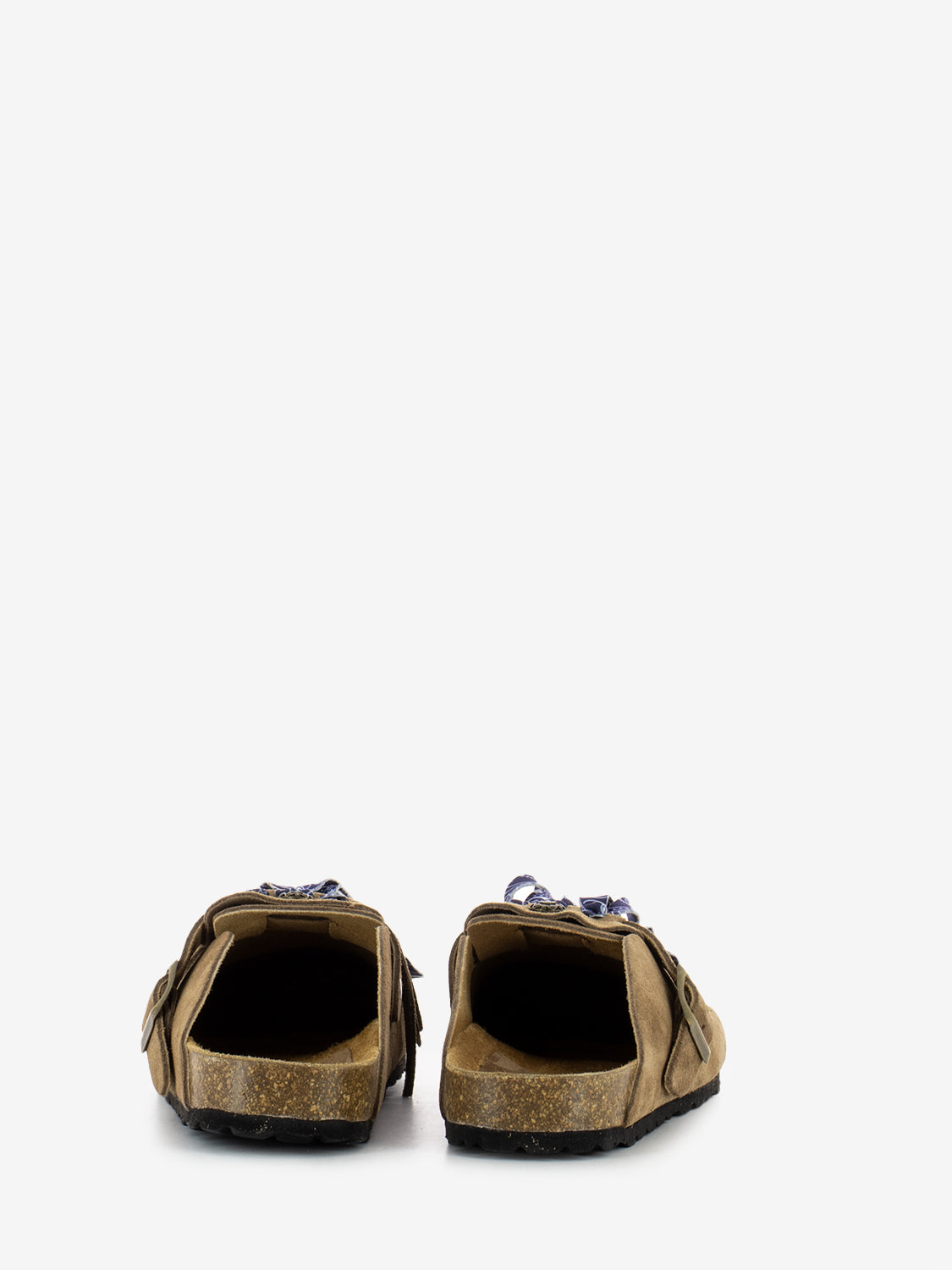 Boston slipper with mink bandana