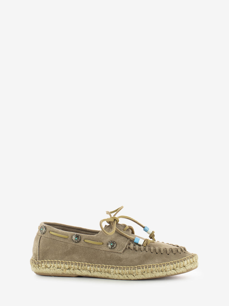 LAGOA - Scarpa da barca in suede beige