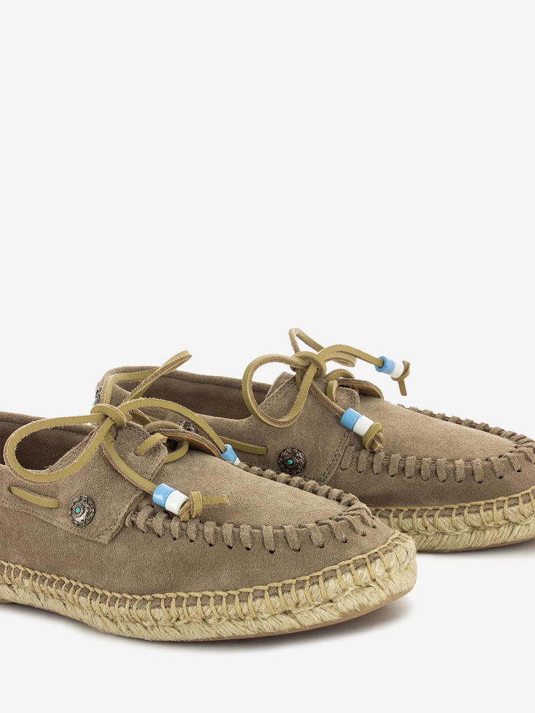 LAGOA - Scarpa da barca in suede beige