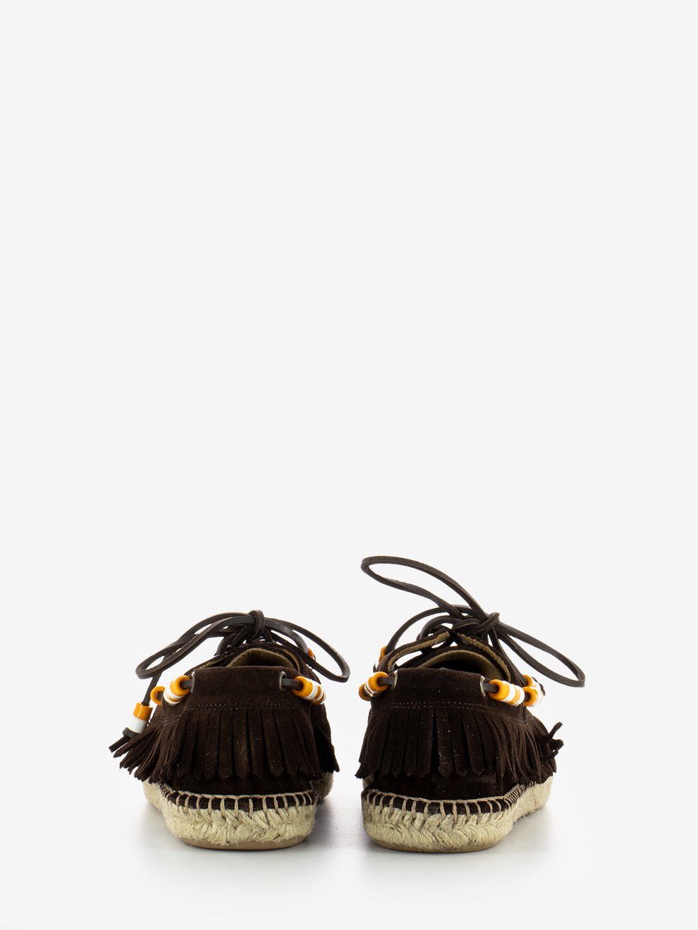 Brown suede boat shoe