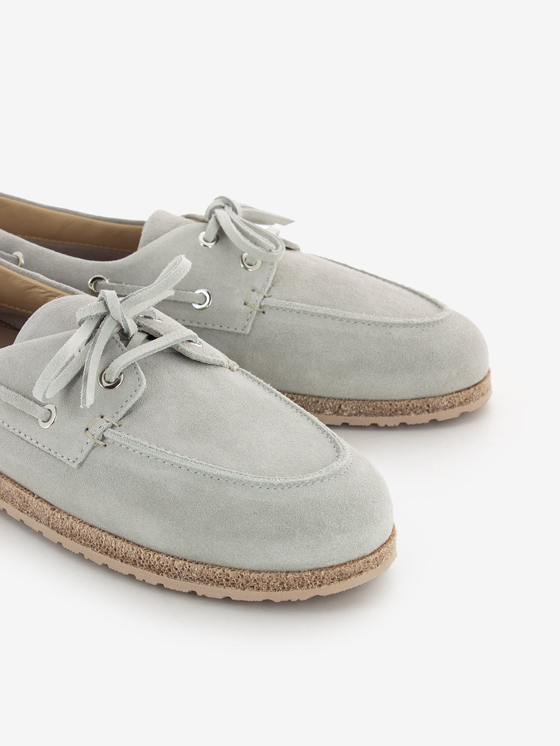 Mocassini in suede grigio
