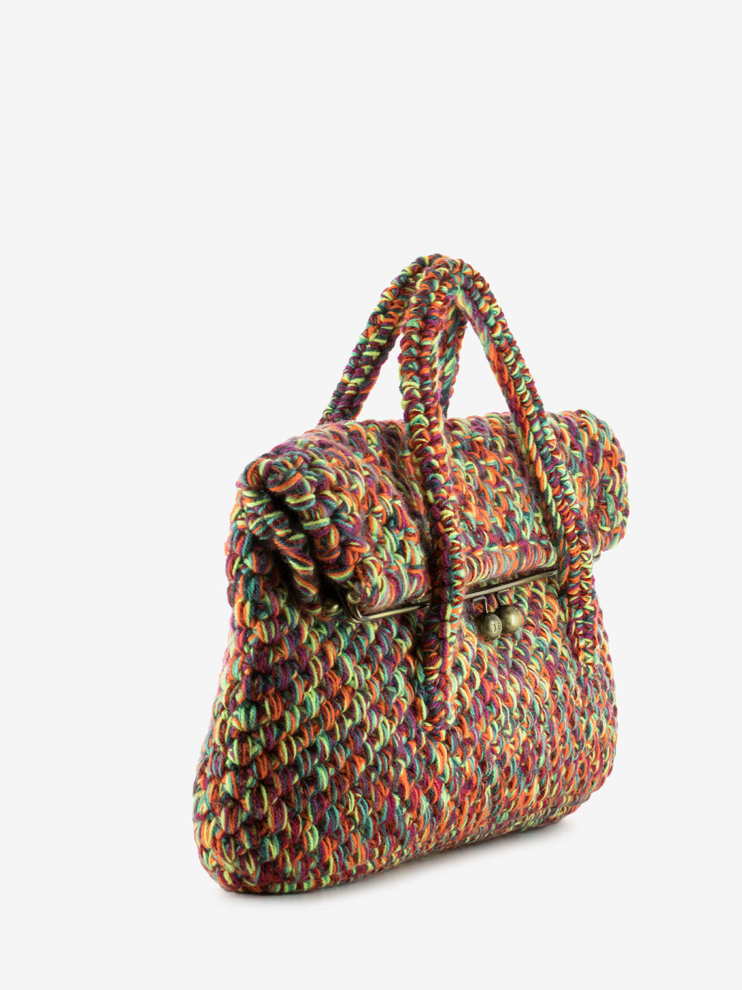 Large multicolor crochet shopper