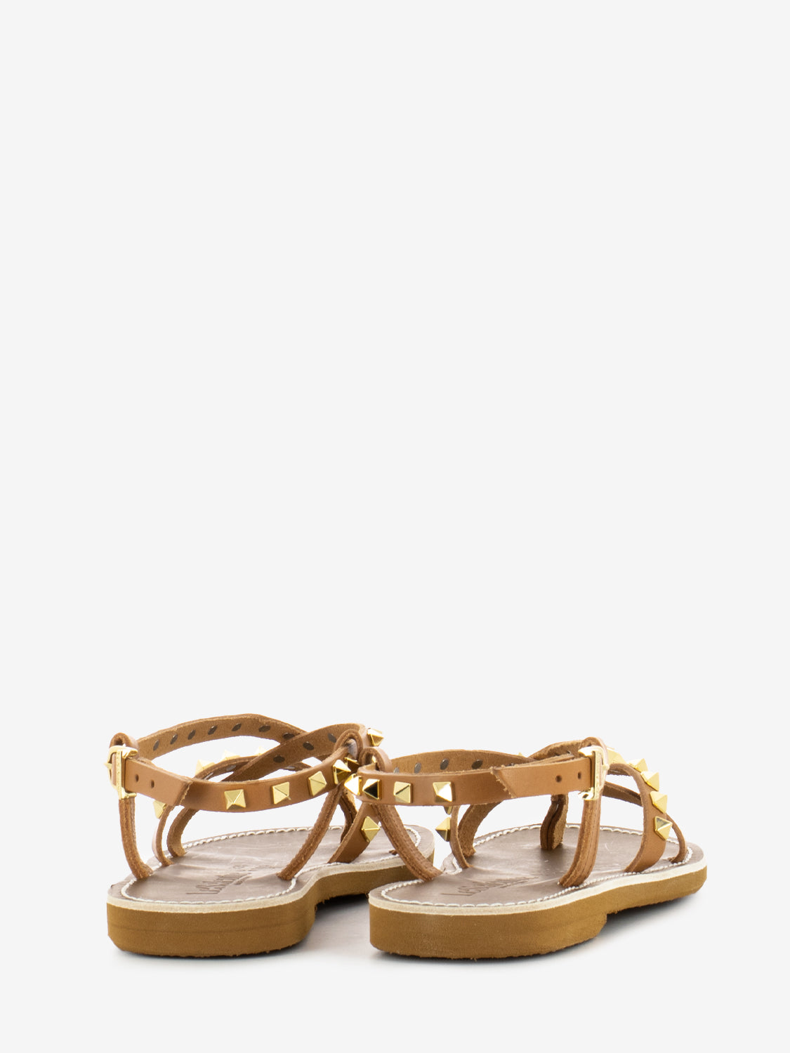 Leather studded sandals