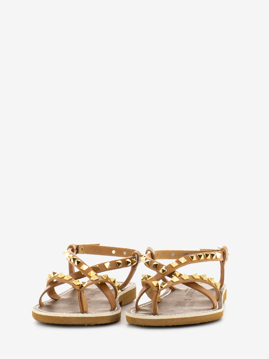 Leather studded sandals