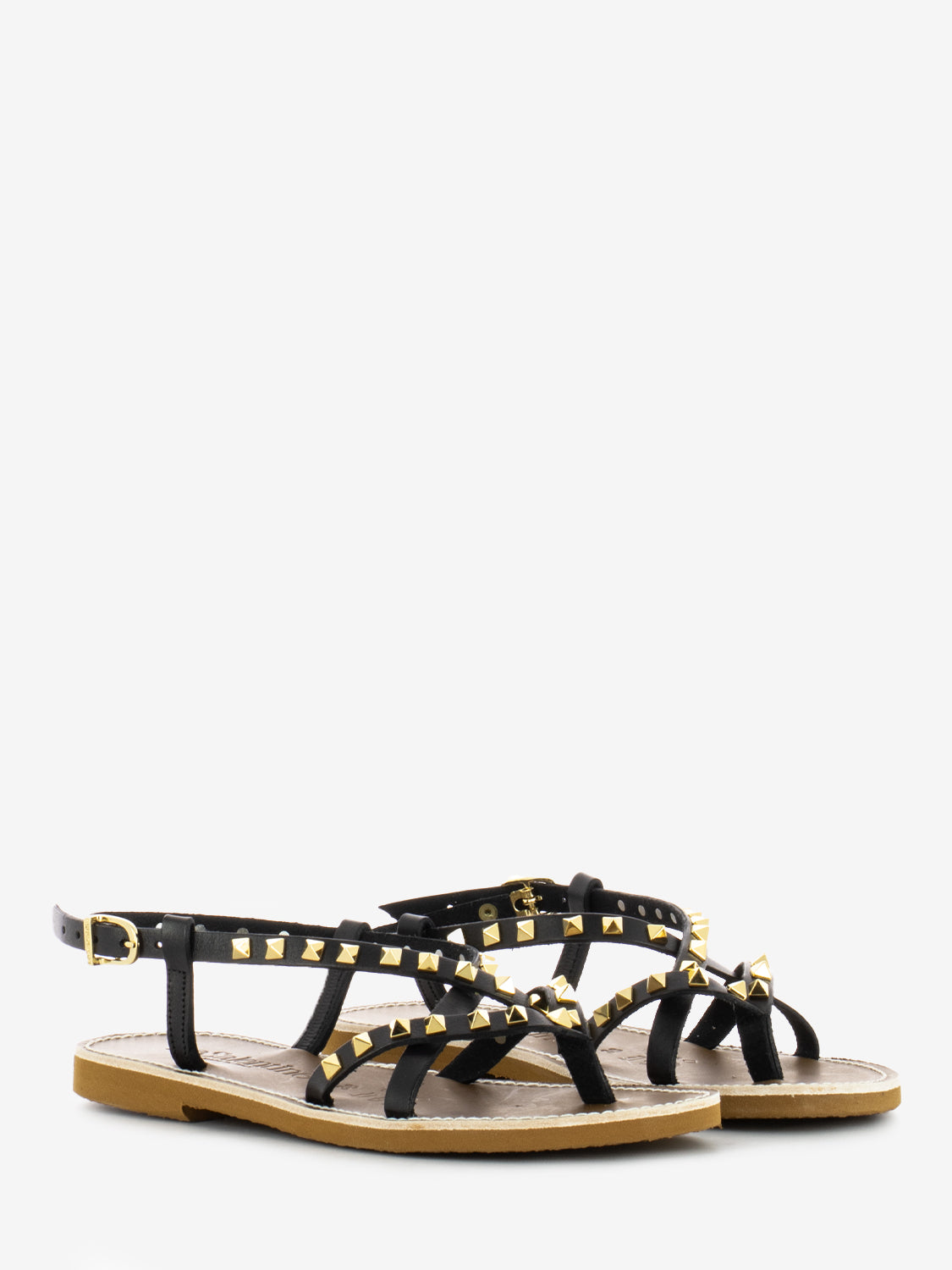 Black studded sandals