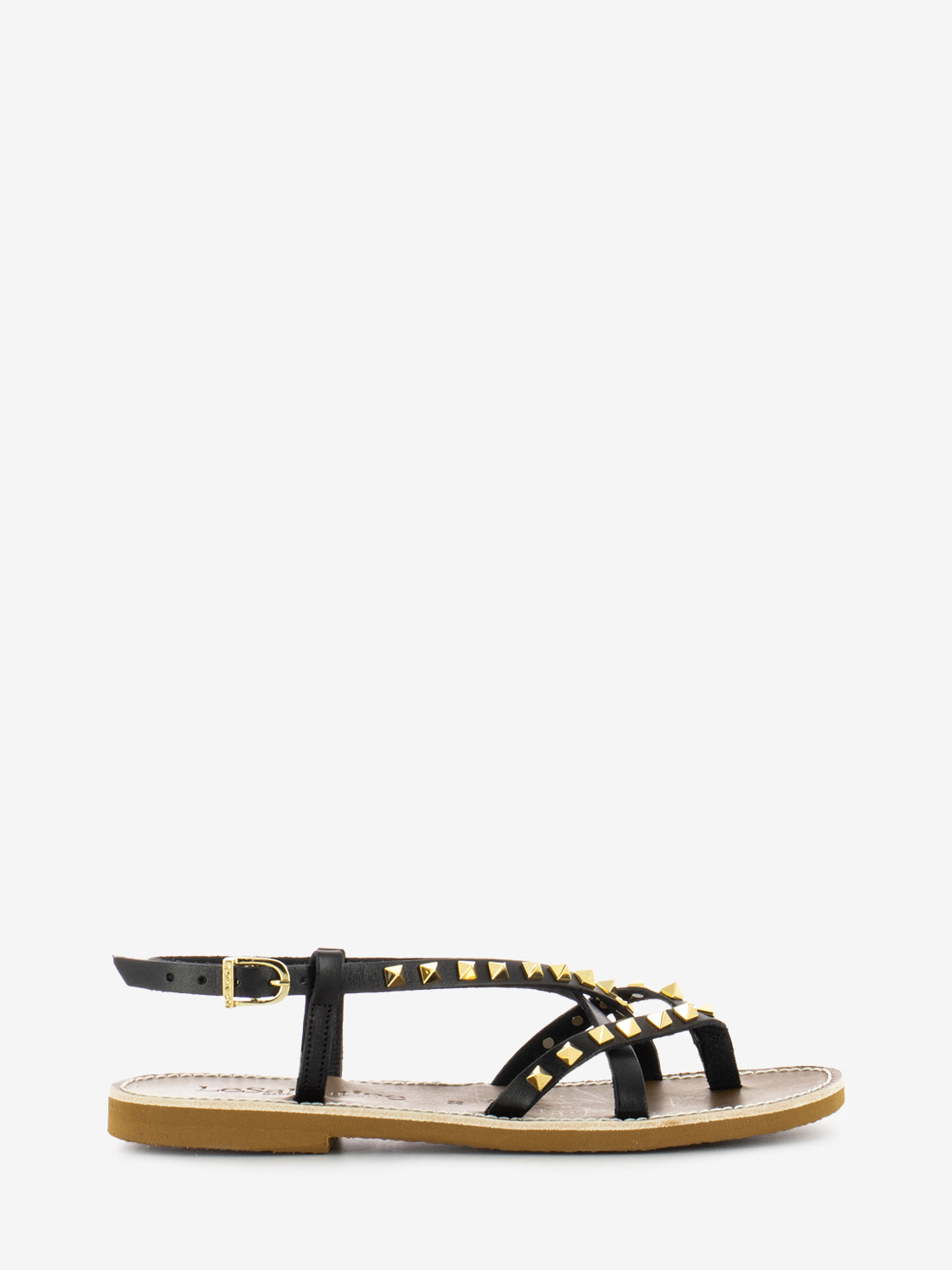 Black studded sandals