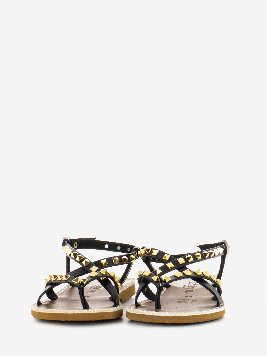 Black studded sandals